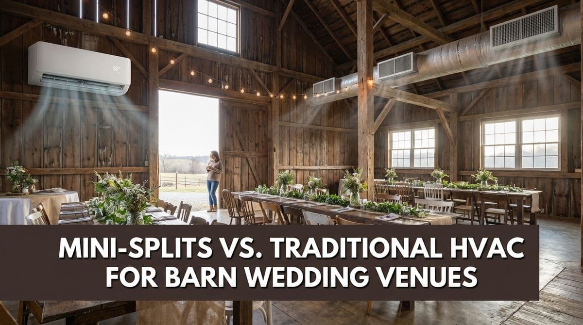 Featured post - Mini-Splits vs. Traditional HVAC for Barn Wedding Venues